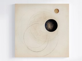 Canvas Vászonkép Absztrakt Kozmosz Pálya Bolygó Retro Szféra 40x40