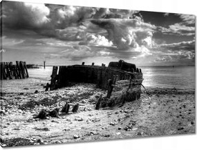 Vászonkép 90x60 Fekete-fehér hajós kép