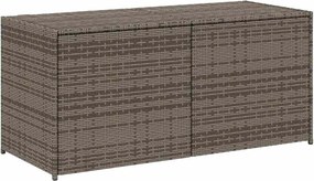 vidaXL szürke polyrattan kerti tárolóláda 283 L