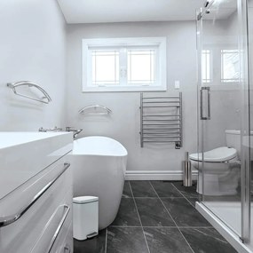 Matt fehér acél pedálos szemetes 5 l Akira – Spirella