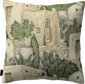 Párnahuzat 60x60 homokzöld mediterrán motívum