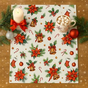 Karácsonyi terítő Karácsonyi rózsa140 x 180 cm TiaHome