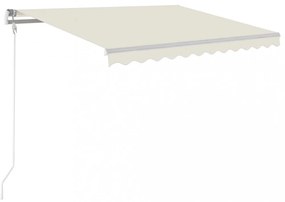 krémszínű kézzel kihúzható napellenző 350 x 250 cm