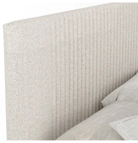 Bézs ágyneműtartós boxspring ágy 160x200 cm Bergamo – Maison de Rêve