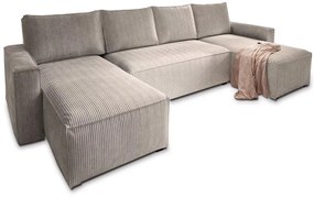 U alakú ülőgarnitúra SMART COSARO 295x140 cm, bézs
