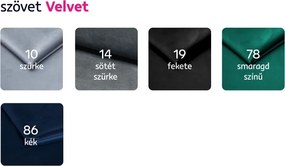 Luxus fotel, világosszürke Velvet szövet, ROMANO