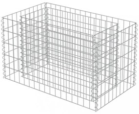 horganyzott acél gabion magaságyás 90 x 50 x 50 cm
