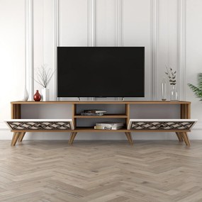 TV asztal/szekrény Clara (dió + fehér). 1071852