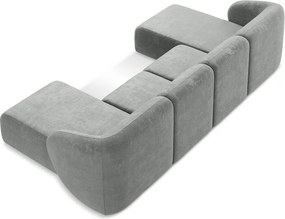 Szürke zsenília (U alakú) sarokkanapé Lani – Makamii