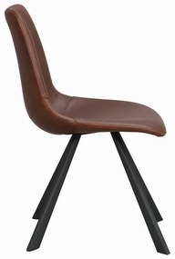 Alpha barna étkezőszék fekete lábakkal - Rowico