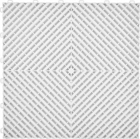 Moduláris padló Csempe puzzle 40x40 Garázs Autó Padló Műhely Fehér