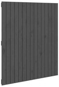 szürke tömör fenyőfa fali fejtámla 95,5x3x110 cm