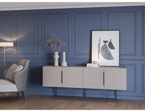 Szürke-bézs alacsony komód 200x80 cm Titan – Marckeric