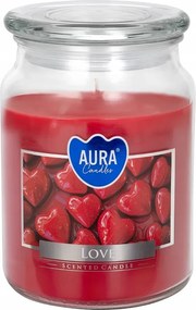 Nagy Illatgyertya Üvegben, Fedéllel |~100h|Love