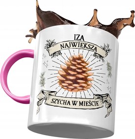 Rózsaszín Bögre Izabella Feleség Ajándék Nyomtatott Fotóval