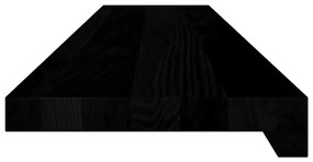 ablakpárkányok 2 db sötétbarna 100x20x2 cm tömör fa tölgyfa