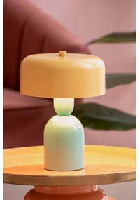 Sárga-türkiz asztali lámpa (magasság 24 cm) Double Funky – Leitmotiv
