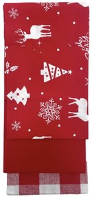 Konyharuhák karácsonyi Christmas piros 45x70cm 3db TiaHome