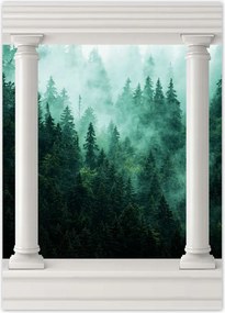 Poszterek 50x70 Erdő Köd Tájkép Utazás