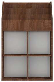 barna tölgyszínű szerelt fa újságtartó gyerekeknek 71x30x114 cm
