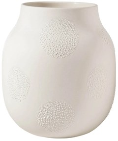 Krém színű kerámia váza PEARL, közepes méretű