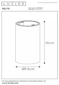 Lucide 09915/06/31 - DELTO LED állítható spotlámpa 1xGU10/5W/230V fehér