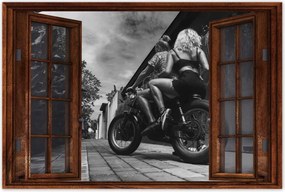 Poszterek 60x40 Szerelmes pár motoron