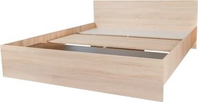 Pietro II NEW Kétszemélyes 140x200 bútor szett Adormo 15 cm matraccal és 2 éjjeliszekrénnyel – sonoma N