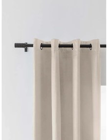 Sötétítő függöny VELVET bézs 140x250 cm (2 db), fém karikák