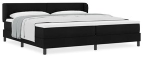Boxspring Ágy Matrac 200x200 cm Fekete Szövet