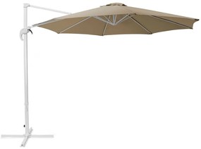 Függő homokbézs és fehér napernyő ⌀ 300 cm SAVONA Beliani