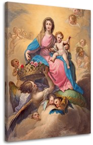 Gario Vászonkép Szuz Mária és gyermeke angyalok között, Segovia Méret: 40 x 60 cm