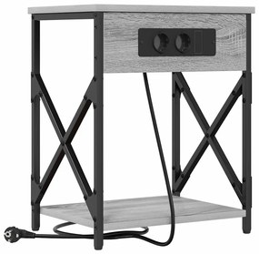 Éjjeliszekrény 2 pcs Szürke sonoma 41 x 31 x 51 cm Faanyag