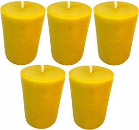 5X Dekorációs Gyertya öntött természetes méhviasz Henger 13cm/9 690g