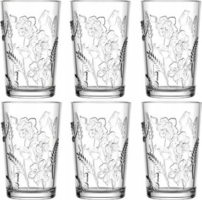 360 Ml-es Gyümölcslé Pohár Szett 6 Db-os Altom Rosalie Virágmintás