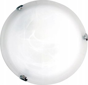 Stílusos üvegplafon, mennyezeti, fali, fehér, E27, átmérő 30 cm