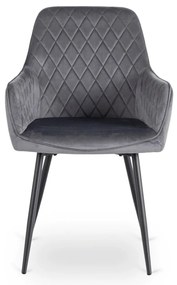 Elegáns Szürke Bársony Étkezőszék BRESSO