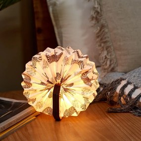 Sötétbarna szabályozható asztali lámpa (magasság 3,5 cm) Velvet Accordion – Gingko