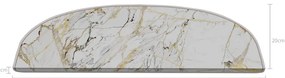 Fehér lépcsőszőnyeg szett 16 db-os 20x65 cm Marble Art – Vitaus
