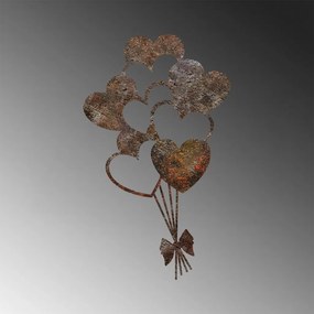 Rusty fém faldekoráció, 35×21 cm