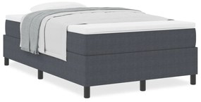 Boxspring ágy matraccal Sötétszürke 120x200 cm Kordbársony szövet