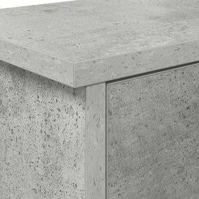 Fali Kabáthorog polcokkal Beton szürke 50 x 20 x 30 cm Faanyag