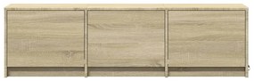 sonoma tölgy színű szerelt fa LED-es TV-szekrény 140x34x40 cm