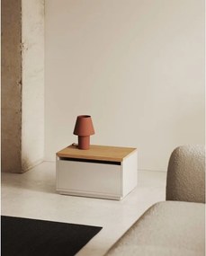 Natúr színű tárolóláda tölgyfa dekorral 60x35 cm Abilen – Kave Home