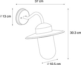Modern kültéri fali lámpa sötétzöld IP44 - Kansas