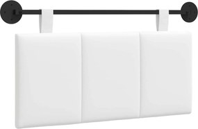 vidaXL Fali Fejtámla Falra szerelhető Fehér 100 x 55 x 5 cm szövet