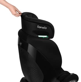 Lionelo - Forgatható autósülés alappal LAVENDER i-Size 76-150 cm Black Carbon