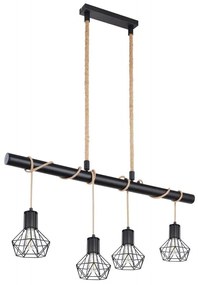 Globo 54017-4H - Csillár zsinóron PRISKA 4xE27/60W/230V