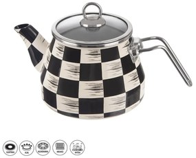 Orion Zománc teáskanna Chessboard Lem, 2 l