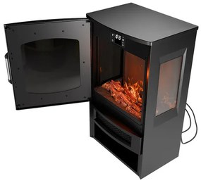 Juskys 1800W elektromos kandalló – fekete